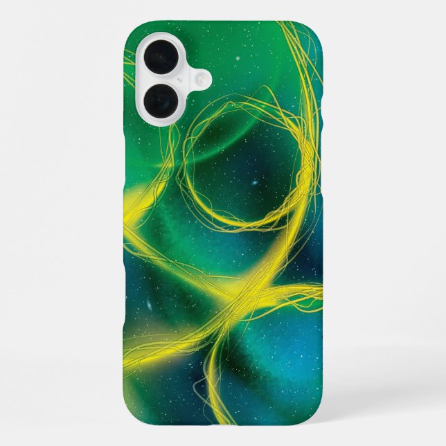 Greenish Abstract Iphone Case (Back)