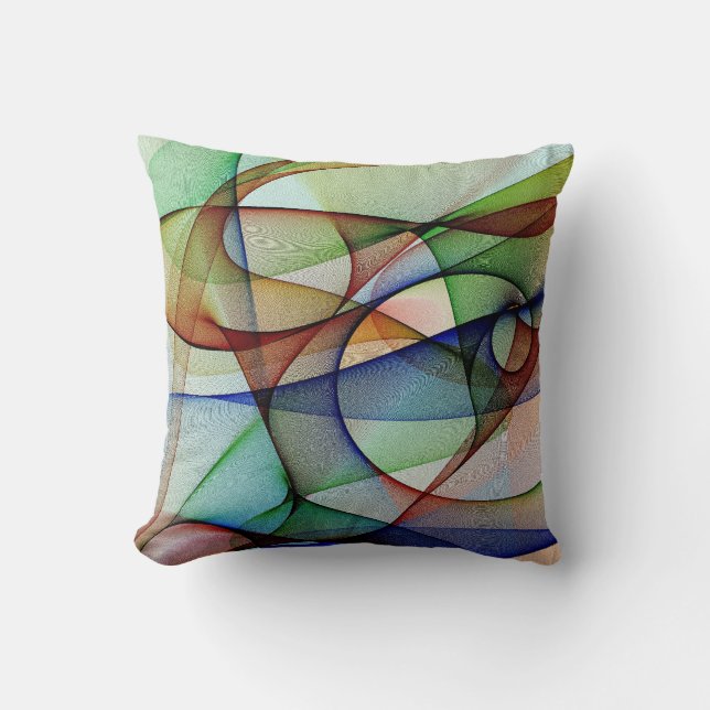 Greenish Abstract Pillow Design (Front)