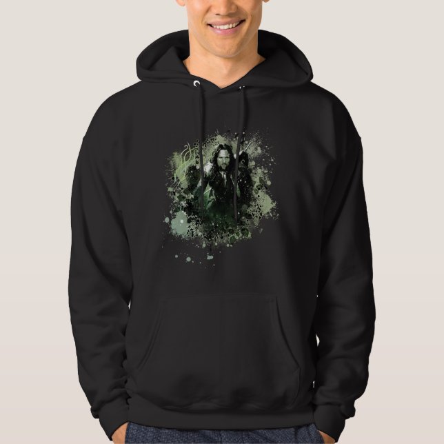 Greenish Aragorn Vector Collage Hoodie (Front)