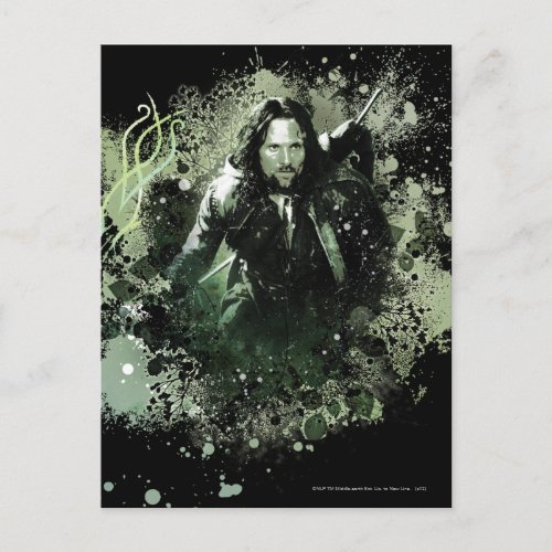 Greenish Aragorn Vector Collage Postcard