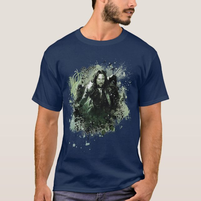 Greenish Aragorn Vector Collage T-Shirt (Front)
