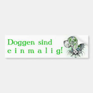 Greenish German Great Dane Bumper Sticker