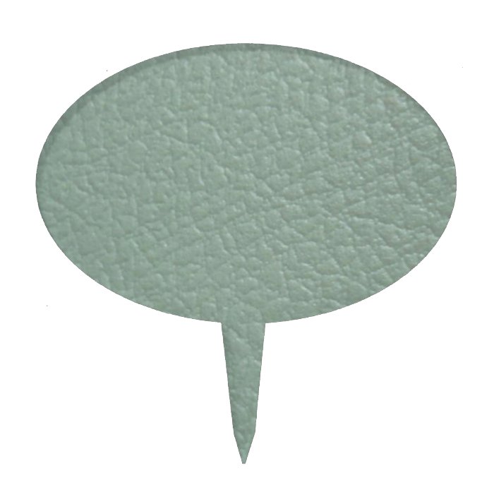 Greenish Grey Leather Look Finish Cake Pick