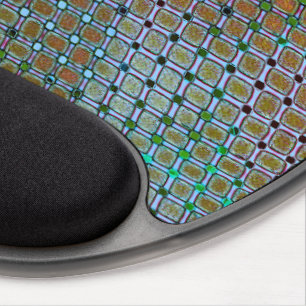 Greenish mizzle spots under grid rustic antiquated gel mouse pad