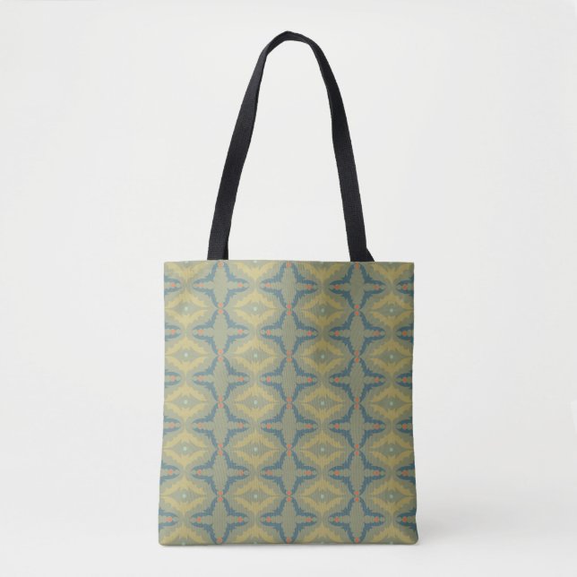 Greenish Retro Vintage Pattern Tote Bag (Front)