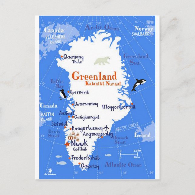 " Greenland: 2020/today - Travel and Sightseeing Postcard (Front)