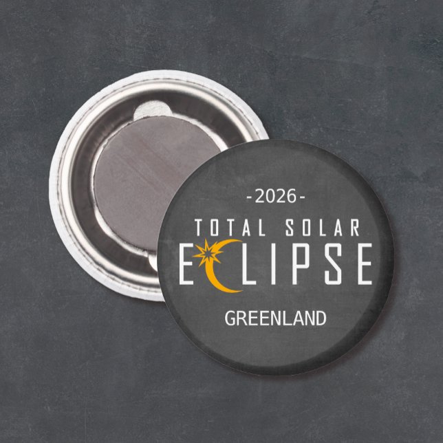 Greenland 2026 Eclipse Magnet (Solar eclipse magnet keepsake)