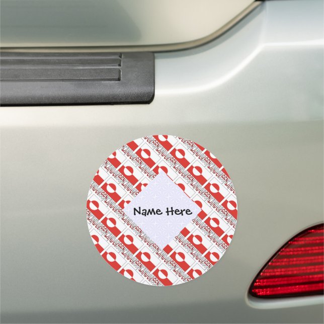 Greenland and Greenlander Flag Personalized  Car Magnet (In Situ)