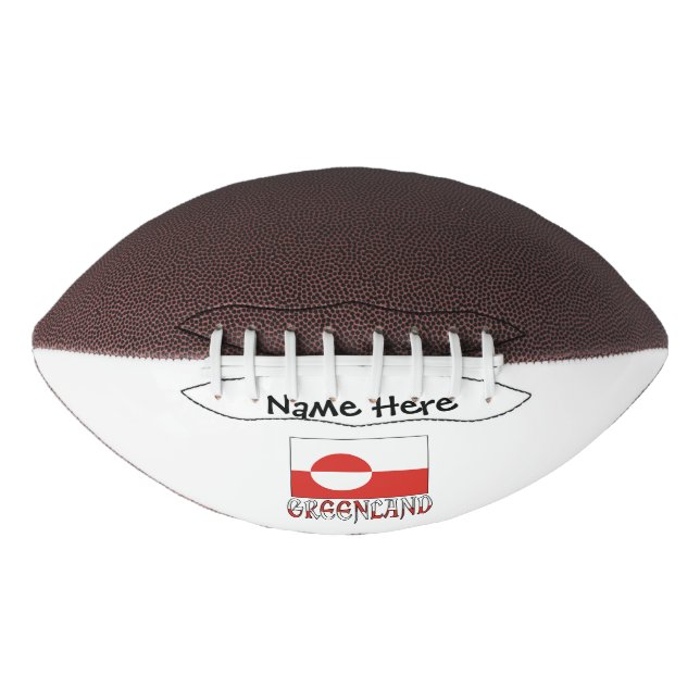Greenland and Greenlander Flag Personalized  Football (Front)