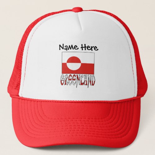 Greenland and Greenlander Flag Personalized  Trucker Hat
