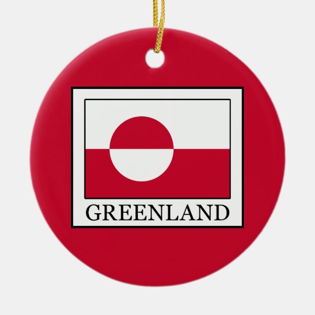 Greenland Ceramic Ornament (Front)
