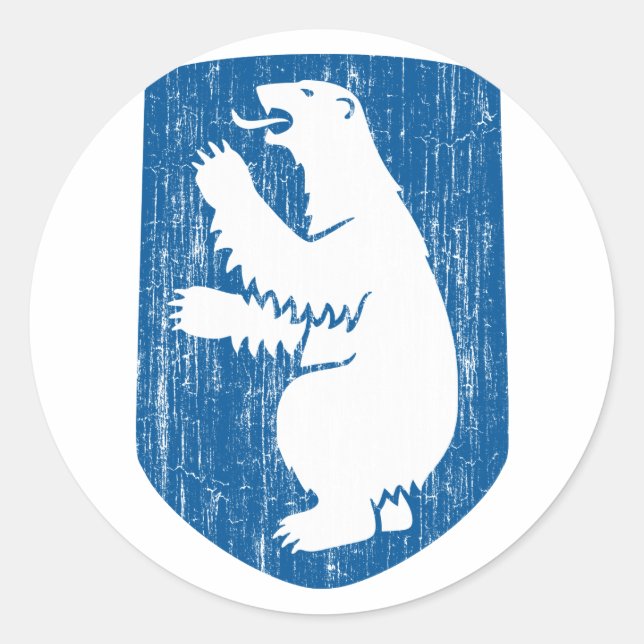 Greenland Coat Of Arms Classic Round Sticker (Front)