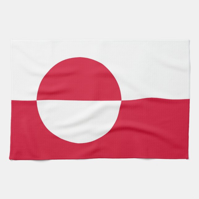 greenland country flag towel (Horizontal)