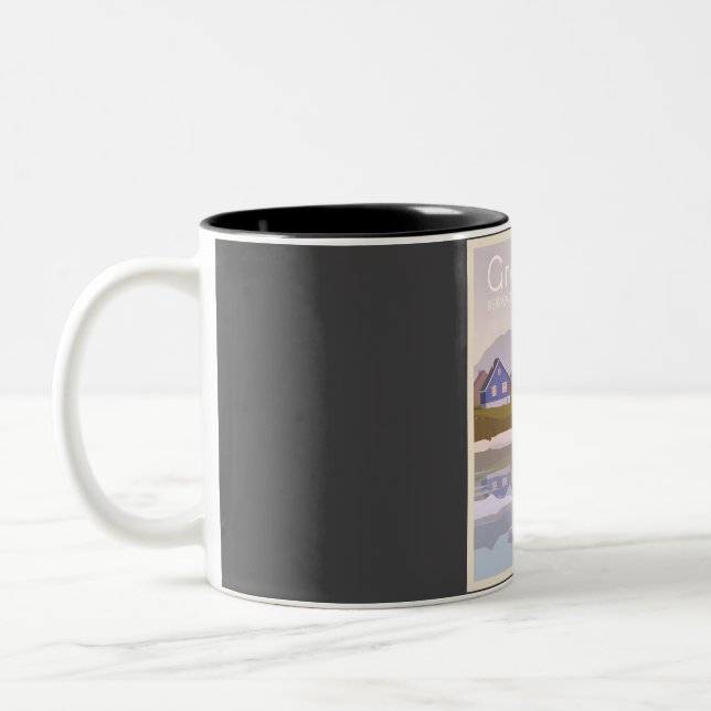 Greenland Denmark Travel  Two-Tone Coffee Mug (Left)