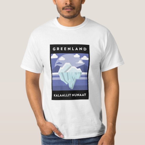 Greenland Digital Art Oil Painting of Iceberg T_Shirt