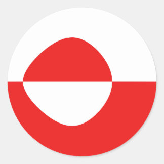 Greenland Fisheye Flag Sticker