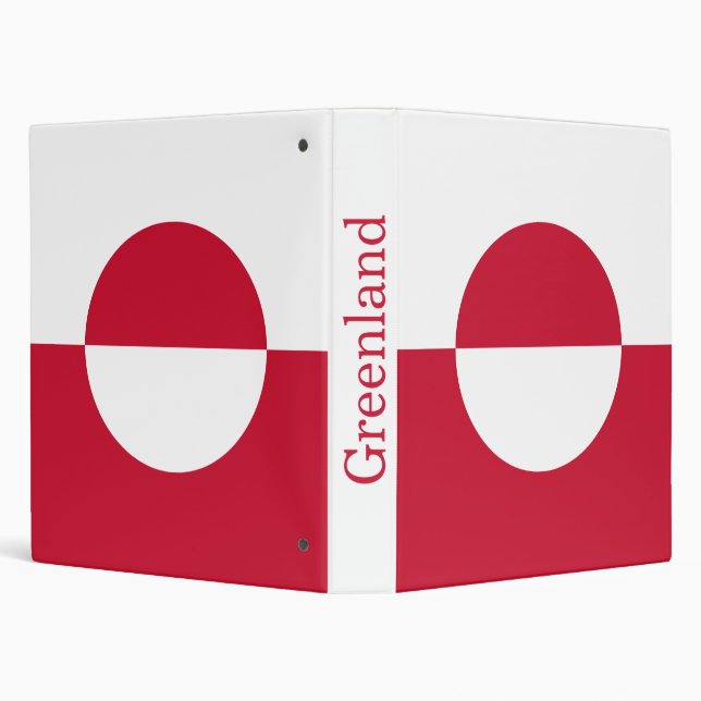 Greenland Flag 3 Ring Binder (Background)