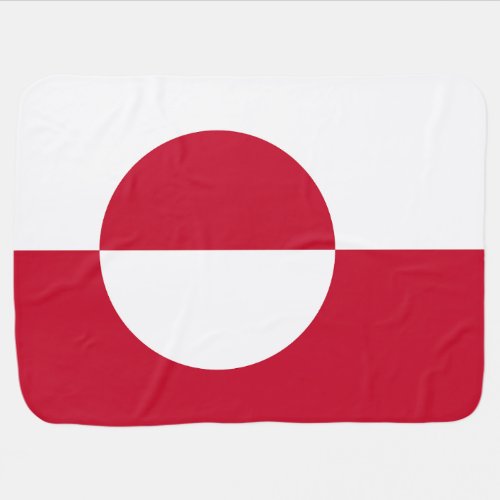 Greenland Flag Baby Blanket