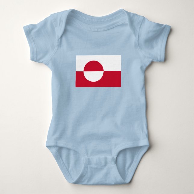 Greenland Flag Baby Bodysuit (Front)