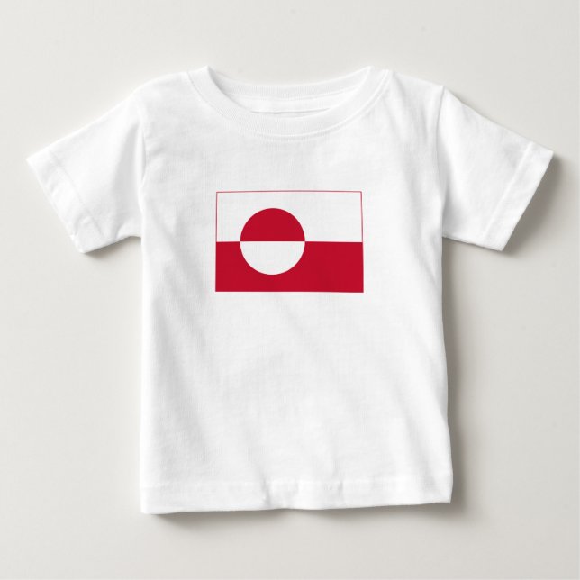 Greenland Flag Baby T-Shirt (Front)
