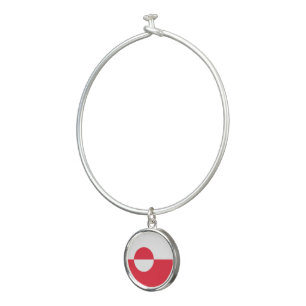 Greenland flag bangle bracelet