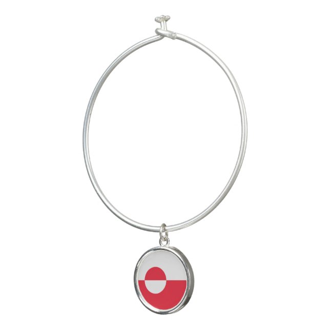 Greenland flag bangle bracelet (3/4)