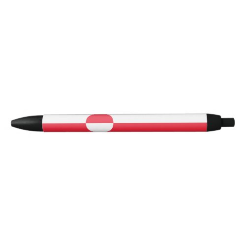 Greenland flag black ink pen