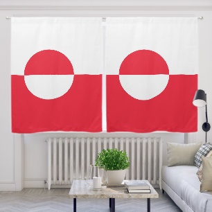 Greenland flag blackout curtains