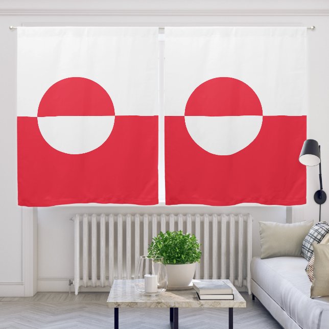Greenland flag blackout curtains (Living Room)