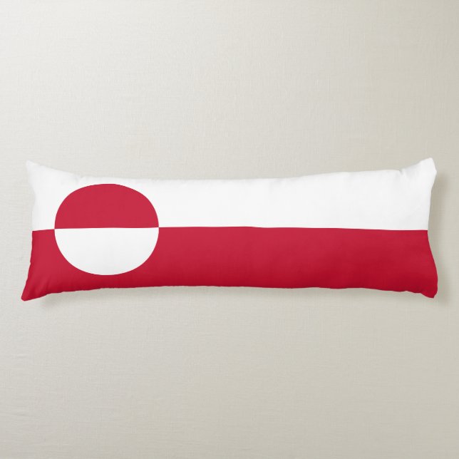 Greenland Flag Body Pillow (Front)