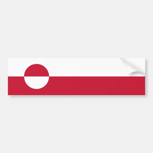 Greenland Flag Bumper Sticker