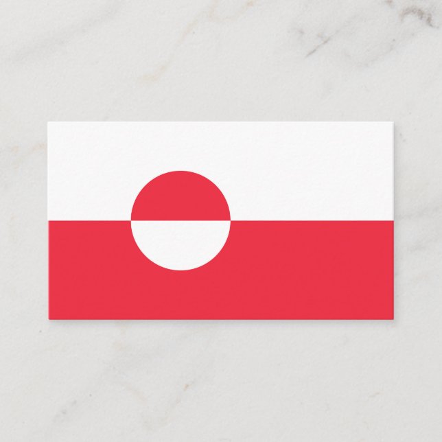 Greenland flag business card (Front)