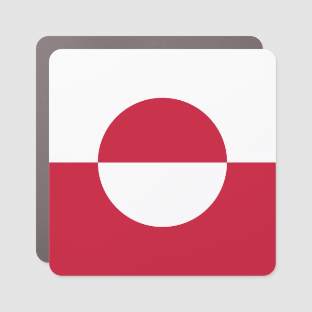 Greenland Flag Car Magnet (Front)