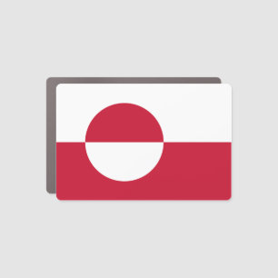 Greenland Flag Car Magnet