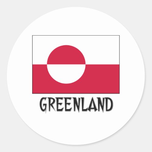 Greenland Flag Classic Round Sticker