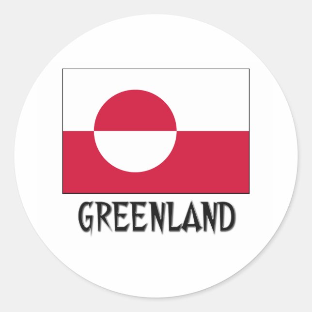 Greenland Flag Classic Round Sticker (Front)