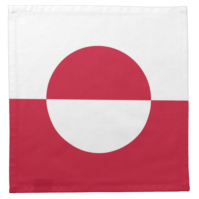Greenland Flag Cloth Napkin (Front)