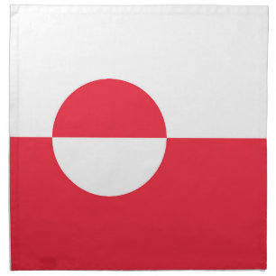 Greenland flag cloth napkin