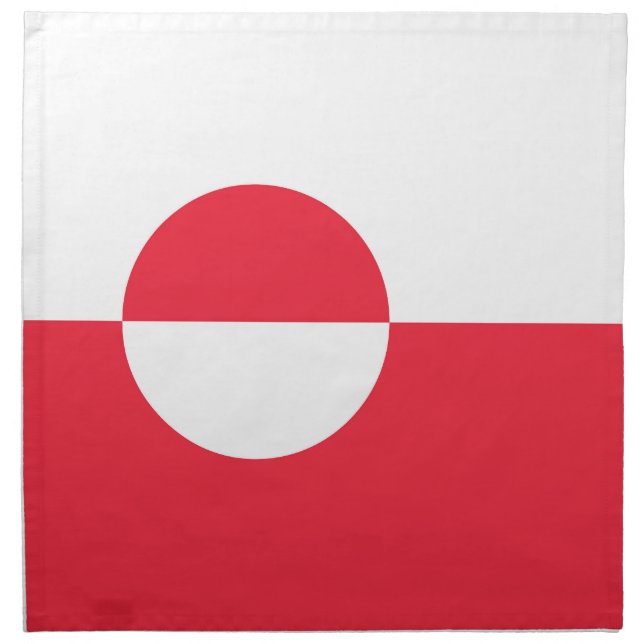 Greenland flag cloth napkin (Front)