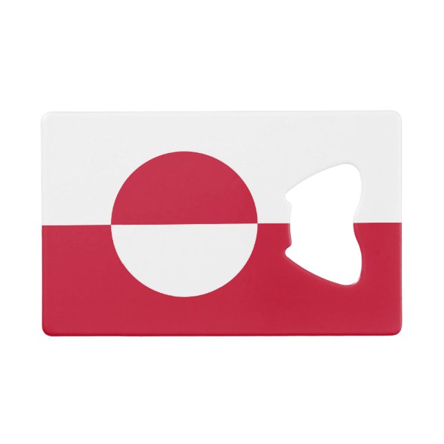 Greenland Flag Credit Card Bottle Opener (Front (Horizontal))