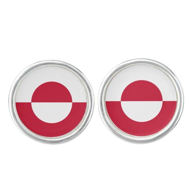 Greenland Flag Cufflinks (Front)