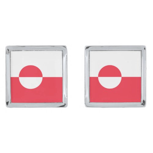 Greenland flag cufflinks