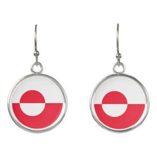 Greenland flag earrings