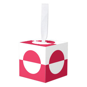 Greenland Flag Emblem Cube Ornament