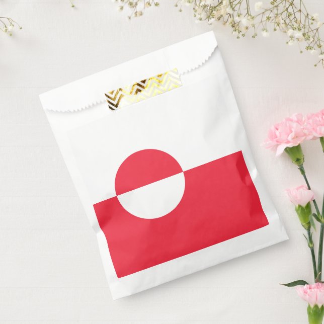 Greenland flag favor bag (Sealed)