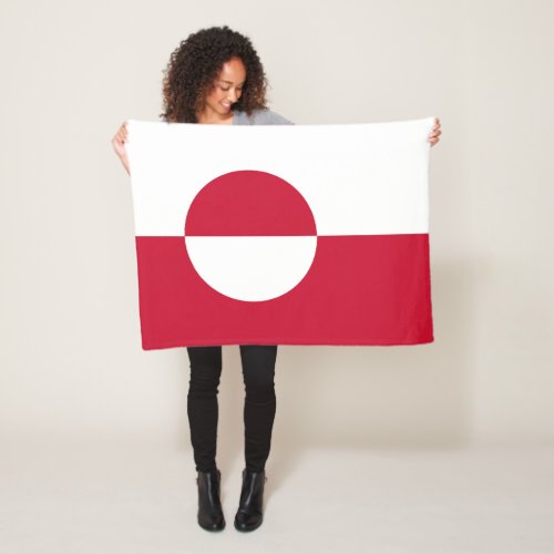Greenland Flag Fleece Blanket