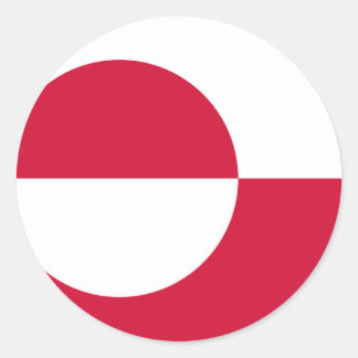 Greenland Flag GL Classic Round Sticker
