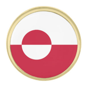 Greenland Flag Gold Finish Lapel Pin