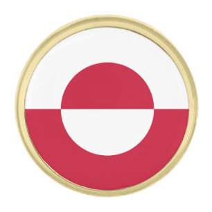 Greenland Flag Gold Finish Lapel Pin