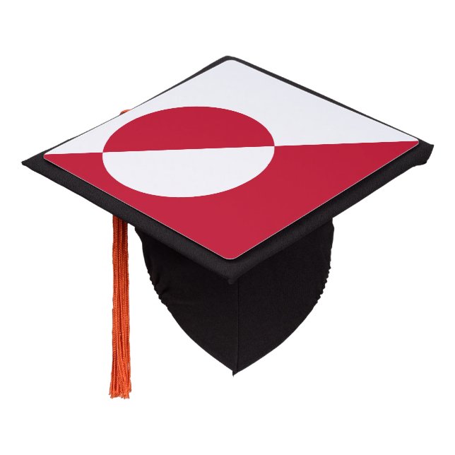 Greenland Flag Graduation Cap Topper (Angled)